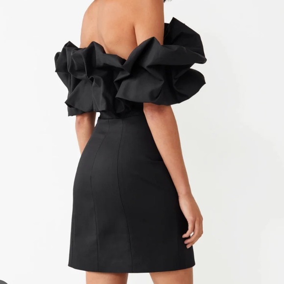 NWOT & Other Stories Off-Shoulder Ruffled Mini Dress - Picture 2 of 4